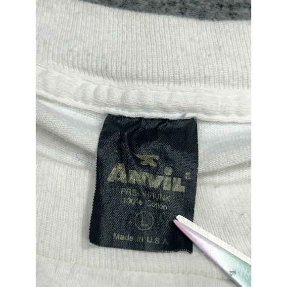 Vintage 80s Hard Rock Cafe Chicago Long-Sleeve White T-Shirt Size Large - Picture 5 of 11